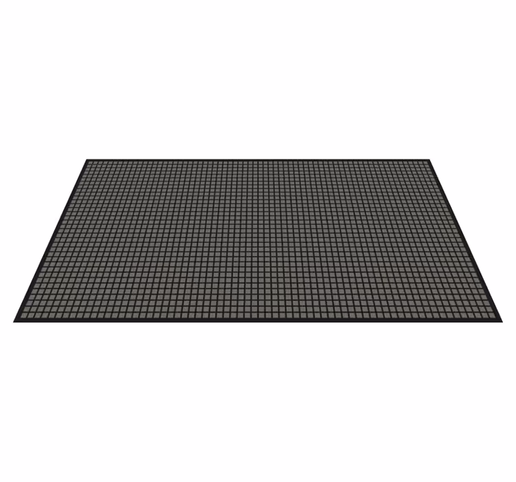 Gray squares geometric vinyl rugs - TenStickers