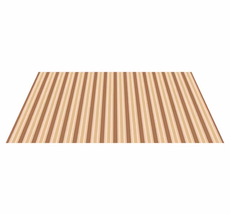 Brown striped pattern living room rug - TenStickers