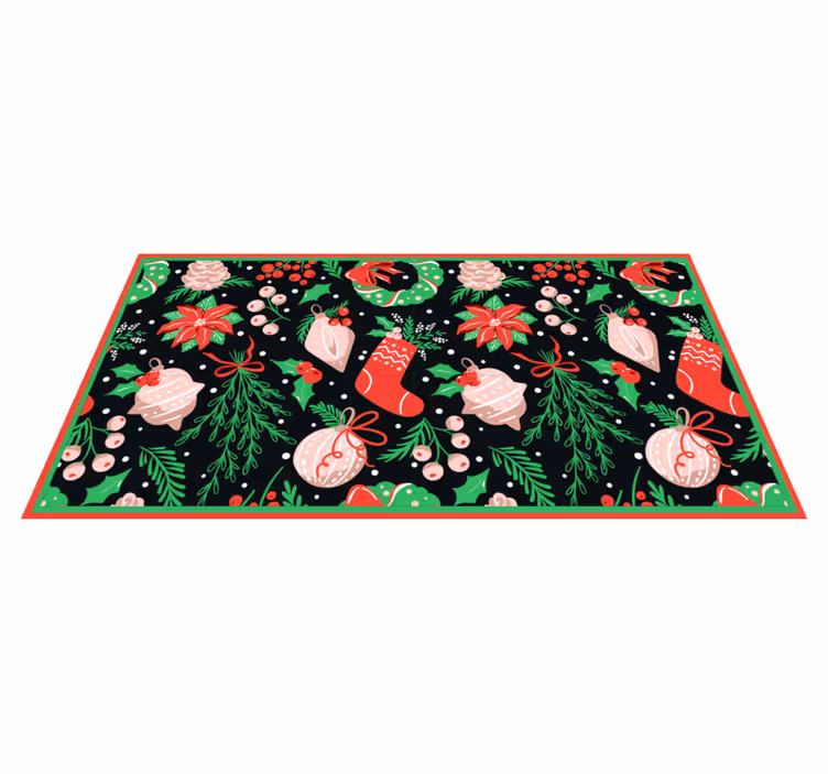 Festive Seasonal Motifs christmas rug - TenStickers