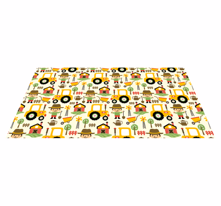 Kids carpet with farm pattern design - TenStickers