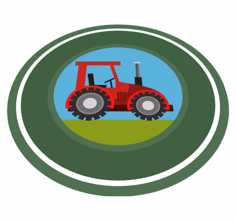 Tractor Playground kids carpet - TenStickers