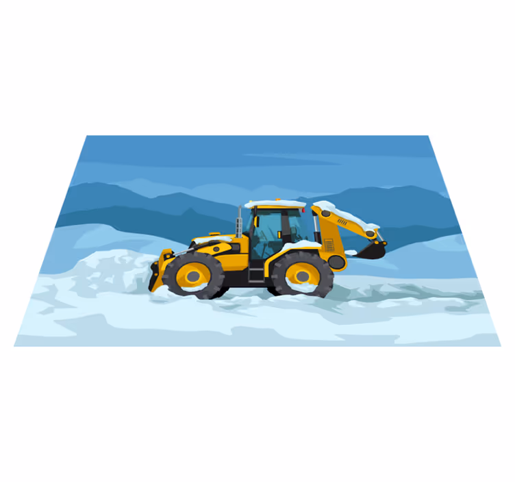 Construction Excavator kids carpet - TenStickers