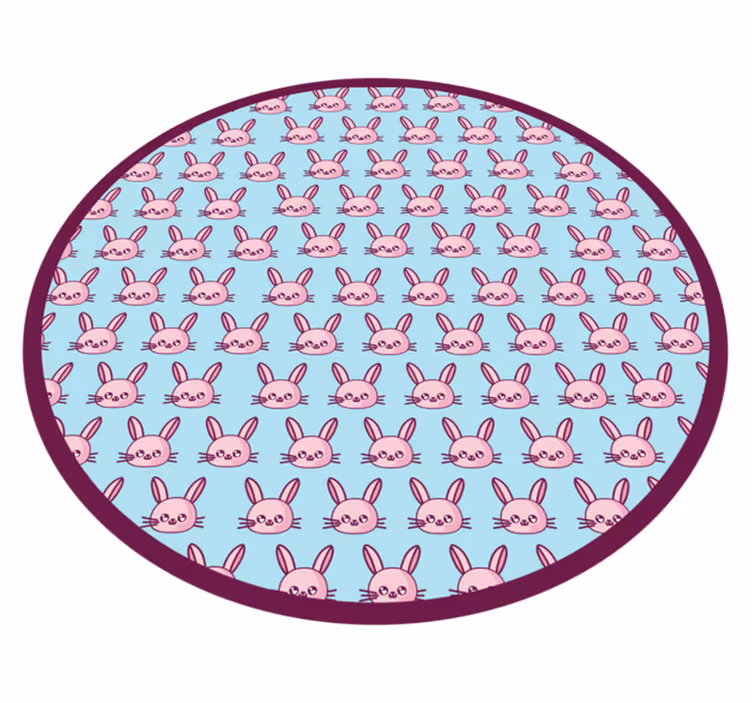 Bunny Playground nursery rug - TenStickers