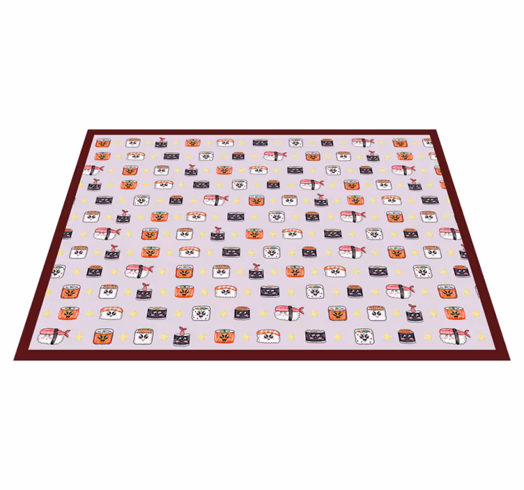 Sushi Cartoon Pattern kids carpet - TenStickers