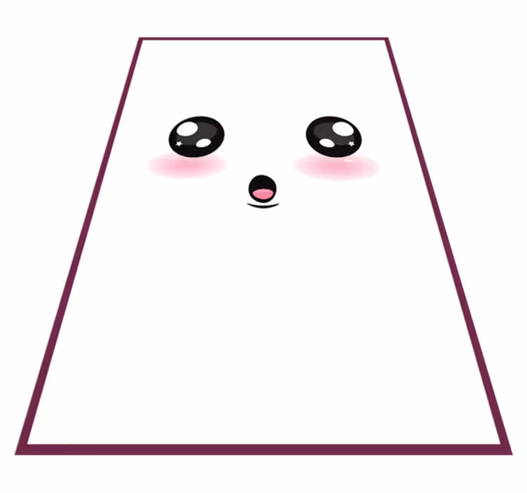 Cute Kawaii Face kids carpet - TenStickers
