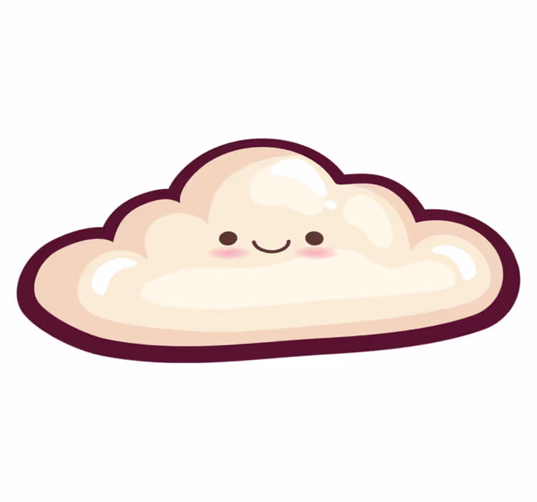 Anime cloud nature vinyl rug - TenStickers