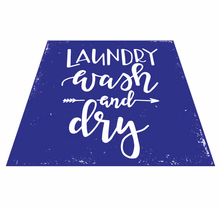 Laundry wash and dry custom rug - TenStickers