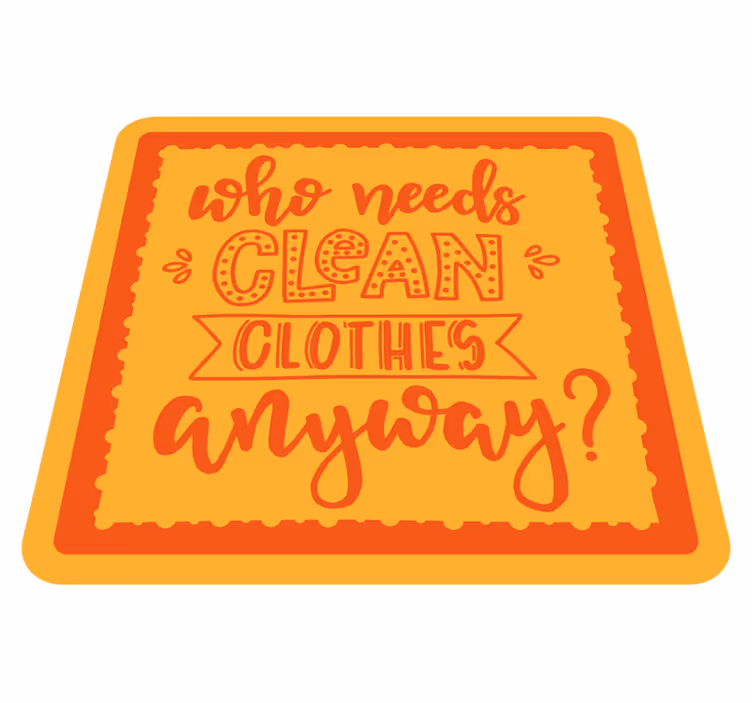 Laundry who needs custom rug - TenStickers