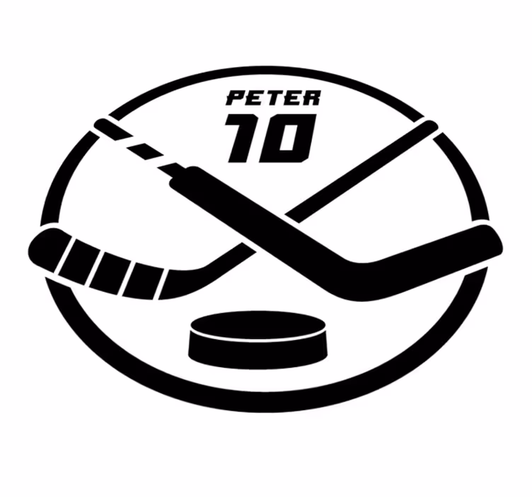 Hockey Emblem Personalized custom floor mat - TenStickers