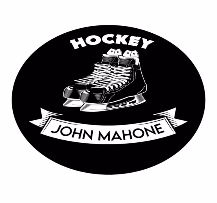 Personalized Hockey Decor custom floor mat - TenStickers