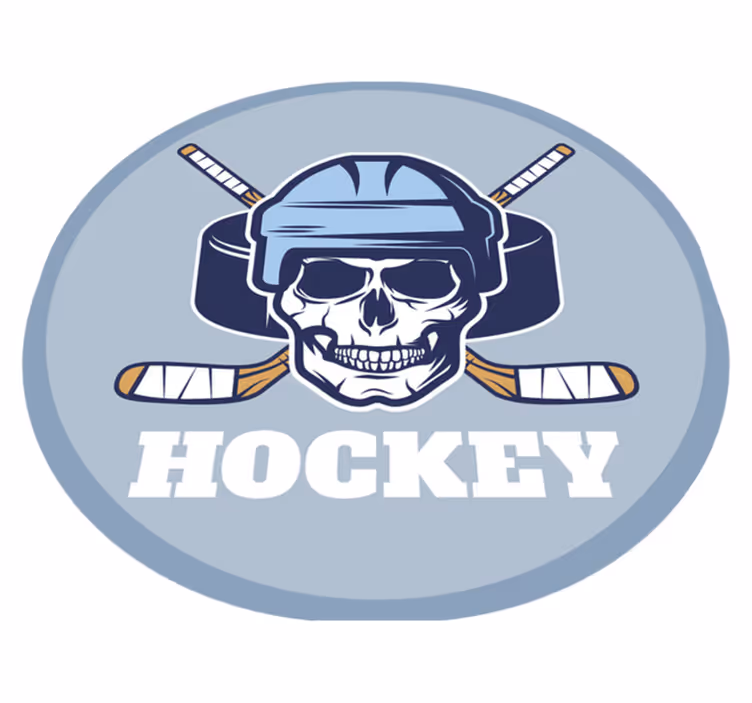 Ice Hockey star circle game mat - TenStickers