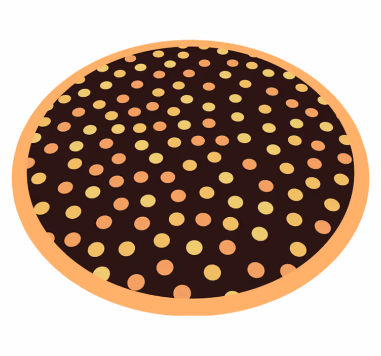 Polka Dotted Circle stripes rug - TenStickers