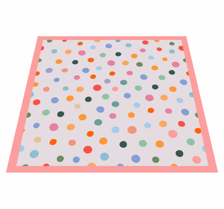 Colorful dot pattern bedroom carpet - TenStickers