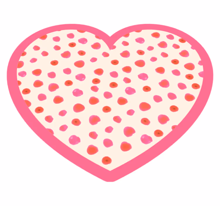 Heart Polka Dots kids rug - TenStickers