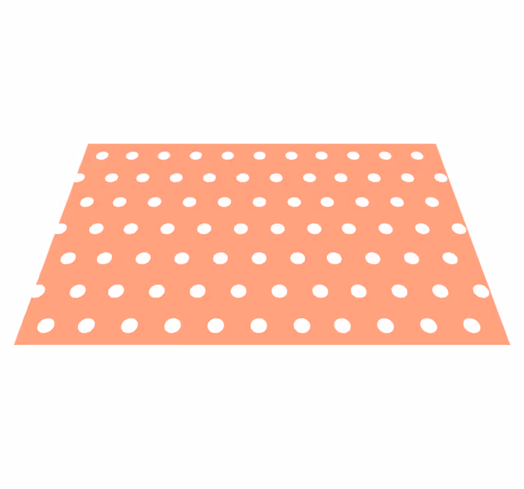 Peach polka dots bedroom carpet - TenStickers