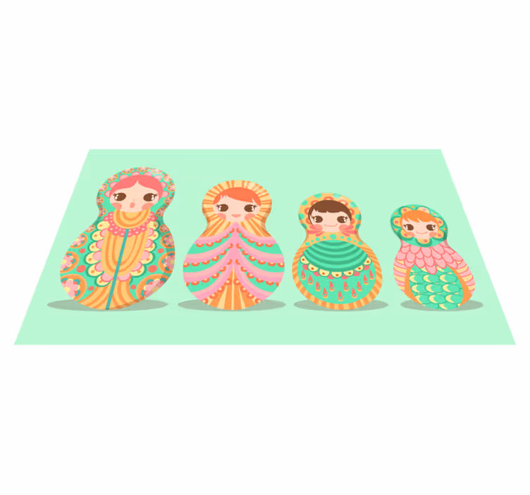 Matryoshka Patterns kids rug - TenStickers