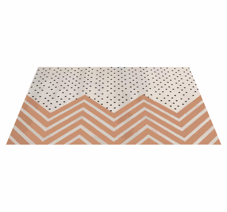 Zigzag dottet pattern geometric rug - TenStickers