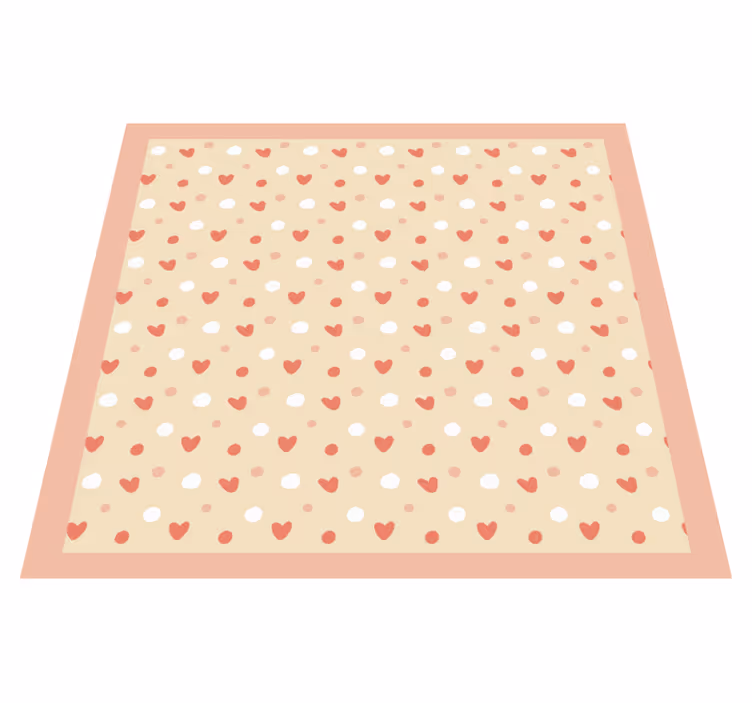 Heart Pattern Decor nursery rug - TenStickers