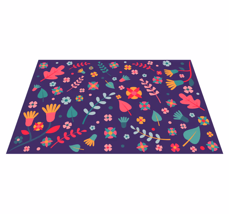 Blooming Color Explosion floral rug - TenStickers