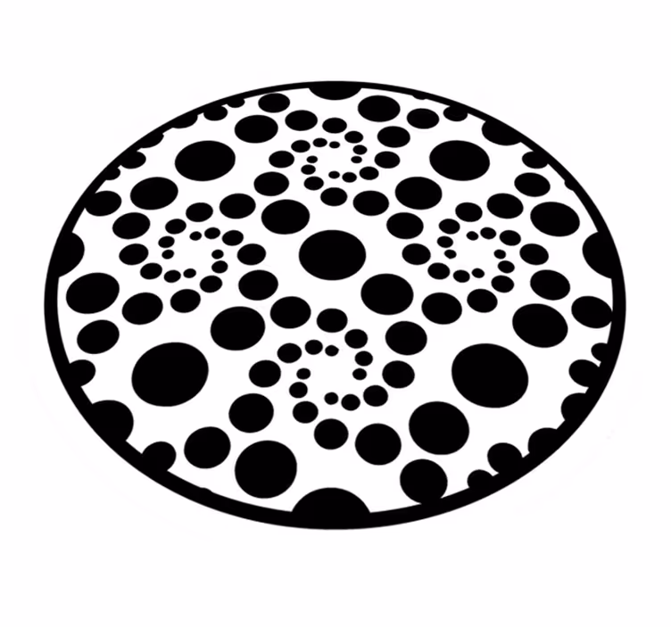 Circular Dotted Pattern geometric rug - TenStickers