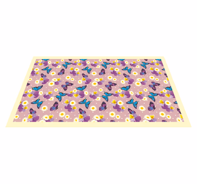 Butterfly Garden Array kids rug - TenStickers