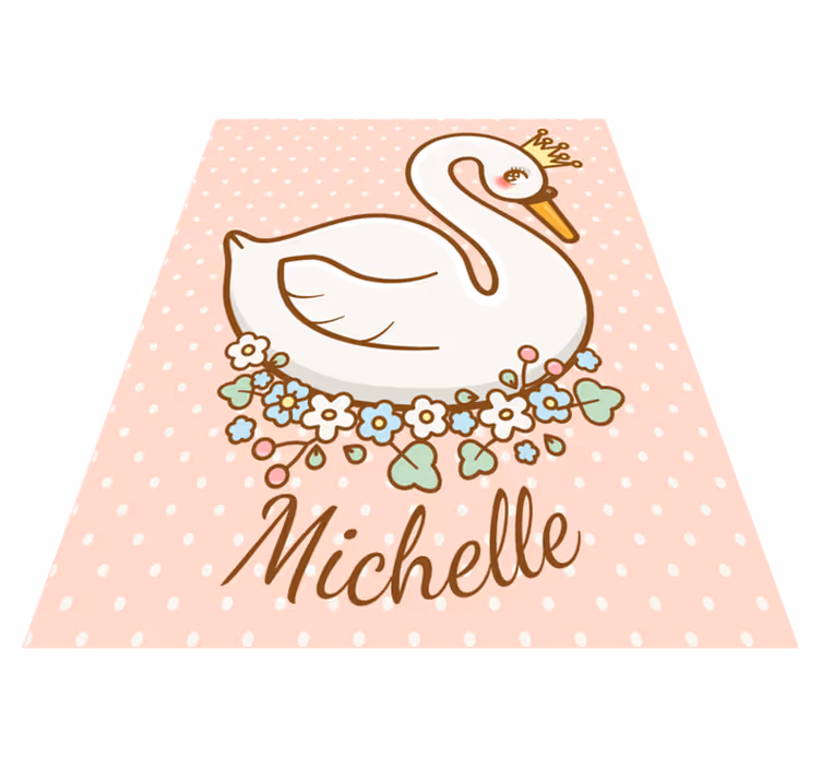 Personalized Swanscape custom floor mat - TenStickers