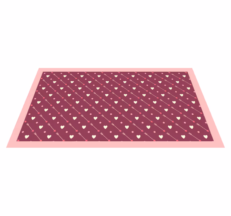 Diagonal Heart Pattern kids rug - TenStickers