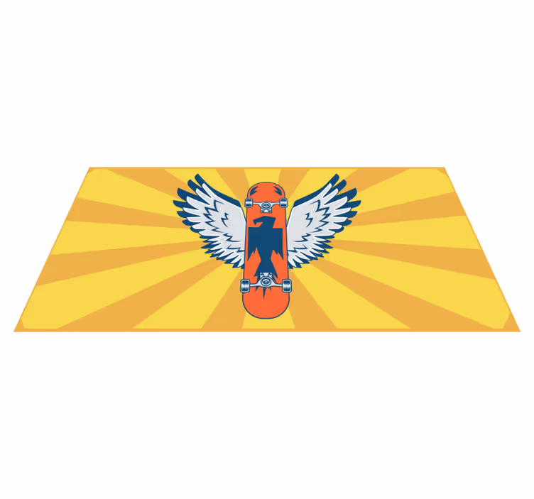 Skateboard Wings Decor kids rug - TenStickers