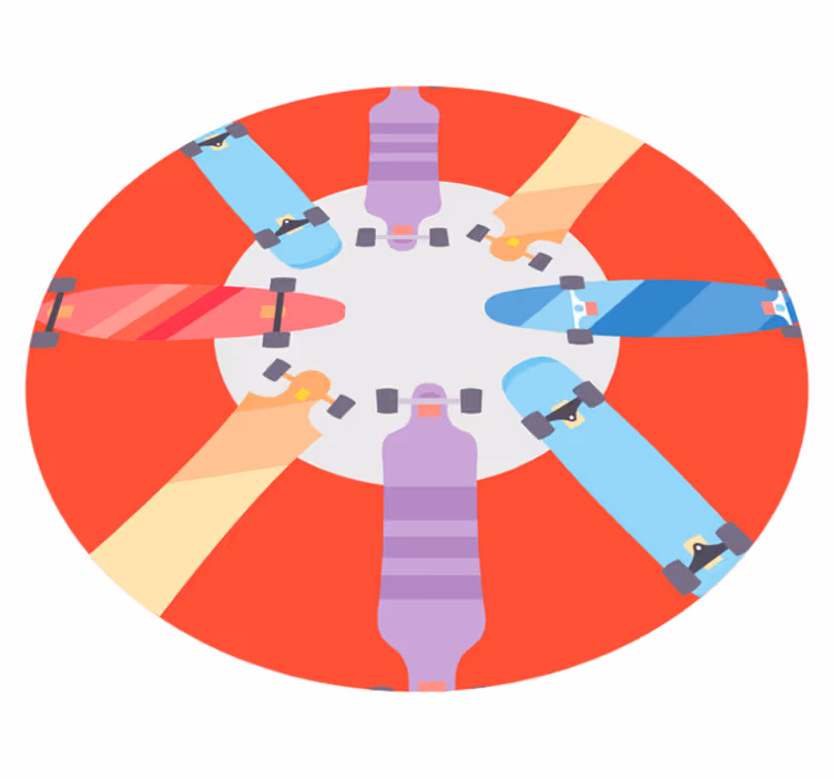Circular Boardgame game rug - TenStickers