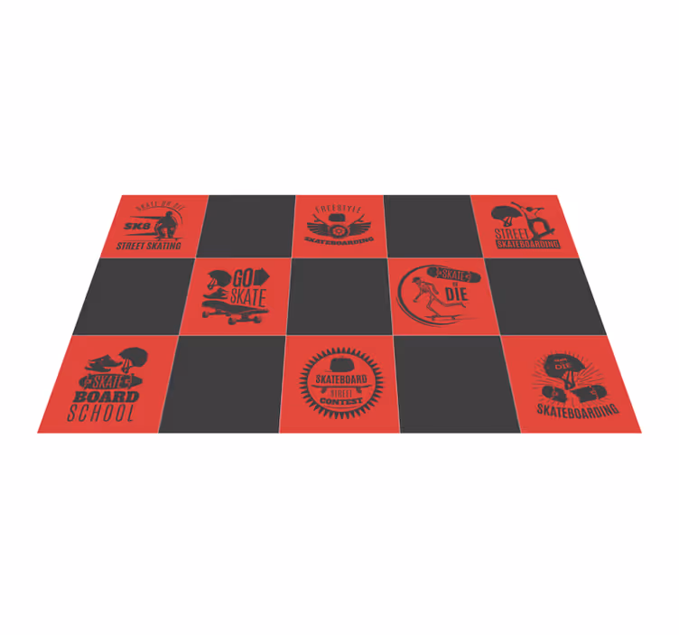 Skateboard Themed game rug - TenStickers