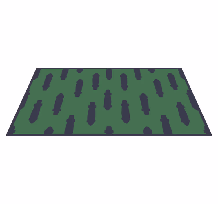 Skateboard Silhouettes road map rug - TenStickers
