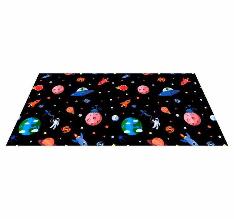 Space Adventure Print kids rug - TenStickers