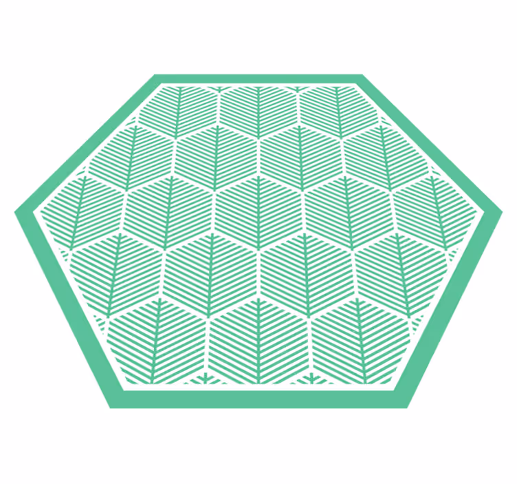 Botanical Geometrics floral rug - TenStickers
