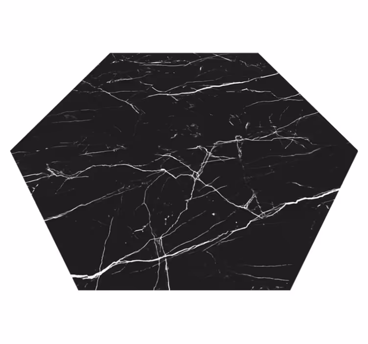Marble rug in hexagon design - TenStickers