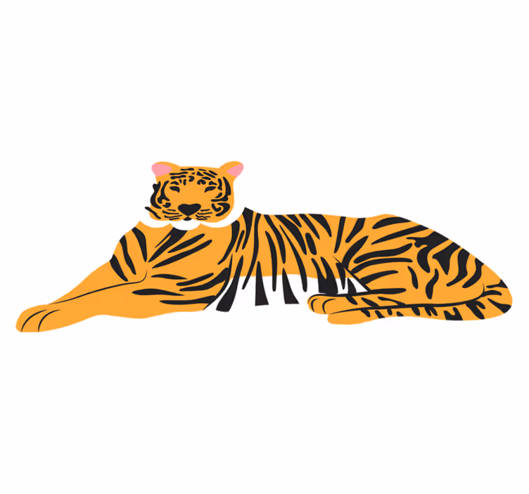 Animal mat with tiger artwork - TenStickers