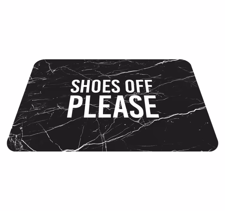 Shoes Off Entryway marble rug - TenStickers