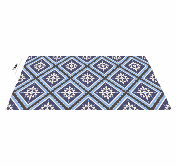 Grey tile pattern vinyl carpet - TenStickers