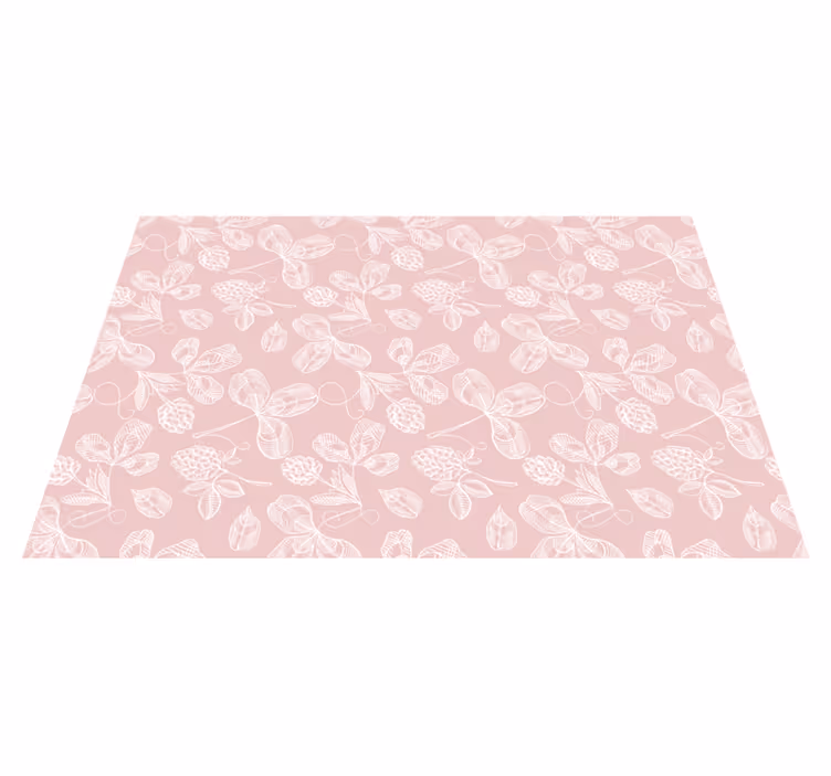 Botanical Sketches floral rug - TenStickers