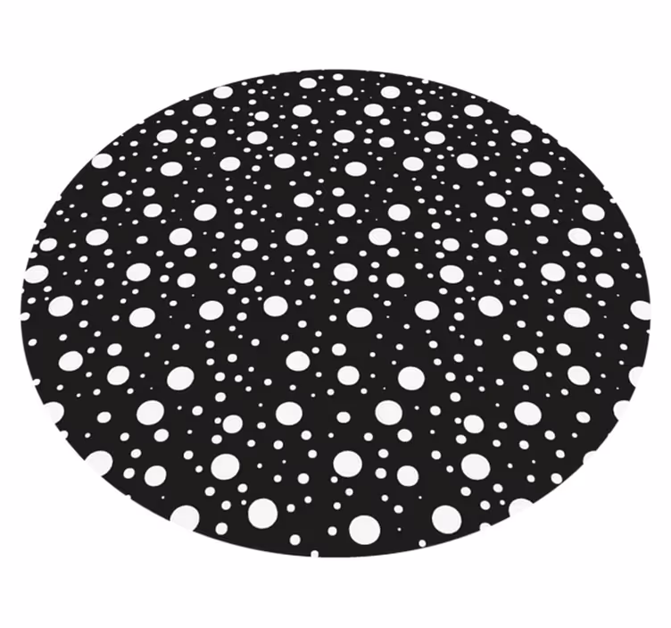 Grey and black polka dots nursery rug - TenStickers
