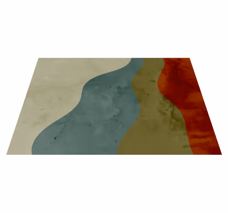 Abstract Wave Patterns living room rug - TenStickers
