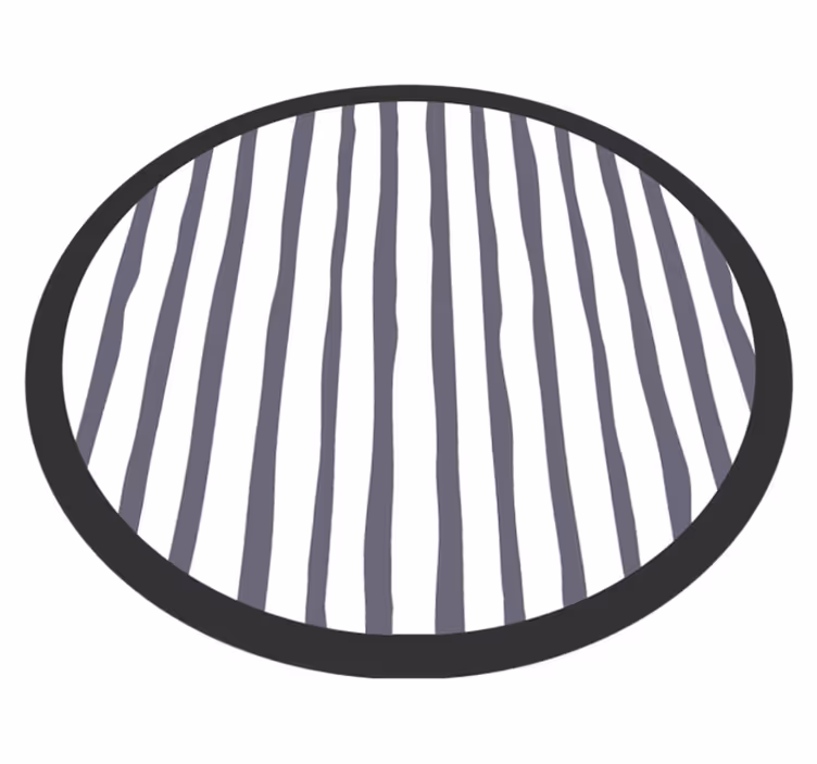 Striped Oval Motif stripes rug - TenStickers