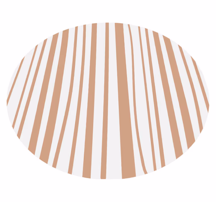 Soft Striped Elegance circular rug - TenStickers