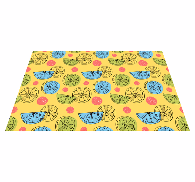 Fruit slice patterns kitchen mat - TenStickers