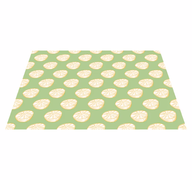 Citrus Slice Illustration kitchen vinyl mat - TenStickers