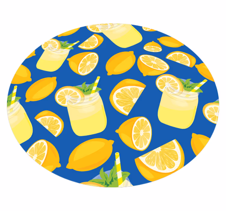 Lemonade refreshment kitchen mat - TenStickers