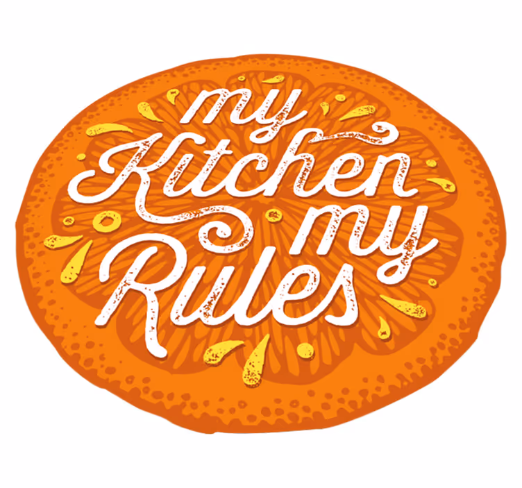 My Kitchen Rules quote rug - TenStickers