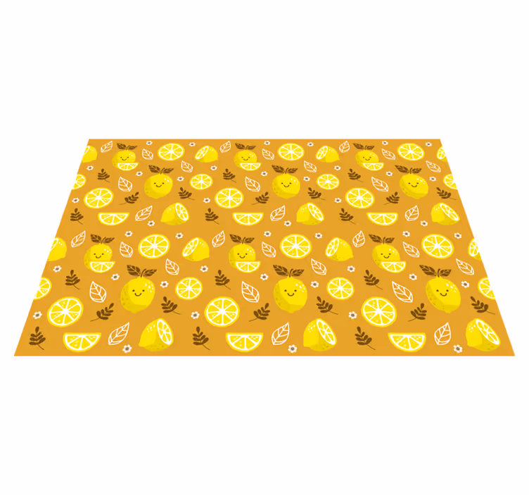 Cheerful Lemon Pattern nature rug - TenStickers