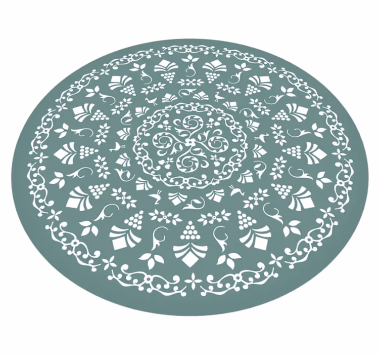 Floral Pattern Motif mandala rug - TenStickers