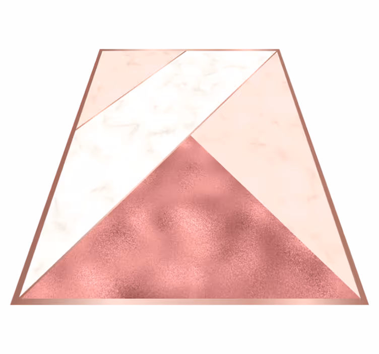 Triangular marble bedroom carpet - TenStickers