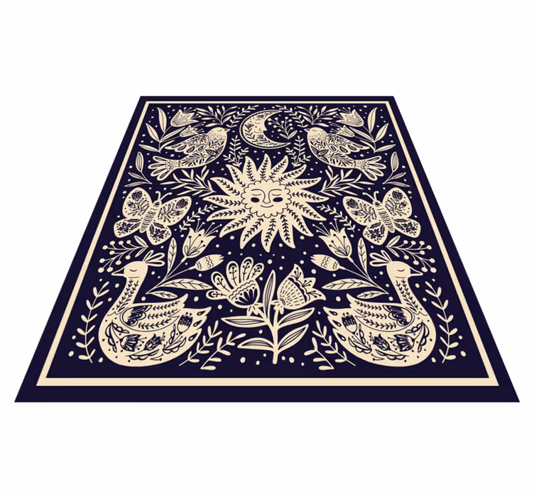 Celestial folk harmony bedroom carpet - TenStickers